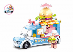Конструктор  Машина для гамбургеров  154 деталей  Girls Dream  SLUBAN M38-B0993B