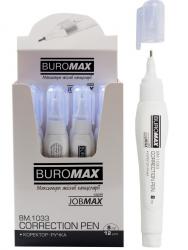 Корректор-ручка 8 мл с металлическим наконечником  Jobmax  BUROMAX ВМ.1033
