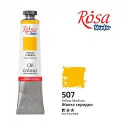 Краска масляная Желтая средняя 60 мл ROSA Studio 326507