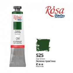Краска масляная Зеленая травяная 60 мл ROSA Studio 326525