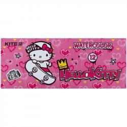 Краски акварельные 12 цветов  Hello Kitty  Kite HK21-041