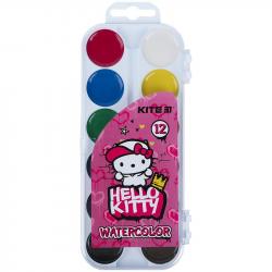 Краски акварельные 12 цветов  Hello Kitty  Kite HK21-061