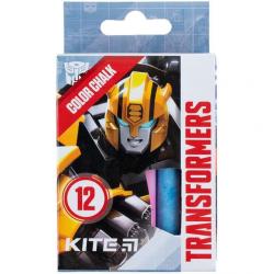 Крейда кольорова 12 штук Transformers Kite TF24-075