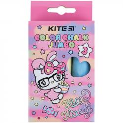 Крейда кольорова 3 штуки Jumbo Hello Kitty Kite HK24-077