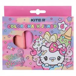 Крейда кольорова 6 штук Jumbo Hello Kitty Kite HK24-073