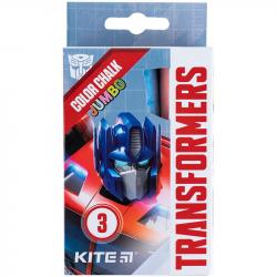 Крейда кольорова 3 штуки Jumbo Transformers Kite TF24-077