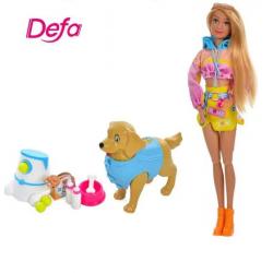 Кукла с собачкой и аксессуарами Defa 8485