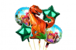Набір кульок фольгованих Динозавр 5 штук 11799