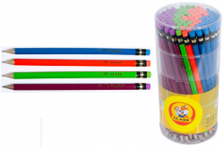 Олівець чорнографітний з гумкою CLASS Neon НВ 119
