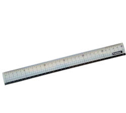 Лінійка пластикова 30 см 2 шкали класична, чорна, прозора NORMA 9004-30N