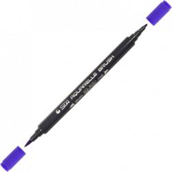 Маркер акварельный двухсторонний napoleon Сине-фиолетовый 1-2мм STA STA3110I-19