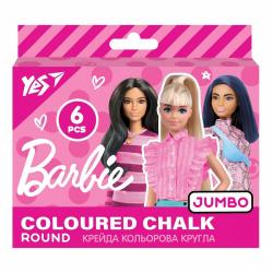 Мел цветной круглый 6 шт Barbie YES 400463
