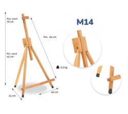 Мольберт-тренога деревянный настольный h=76 см Brushme M14