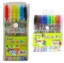Набір гелевих ручок 10 кольорів з блиском та запахом FIRST Aolishi 528-10