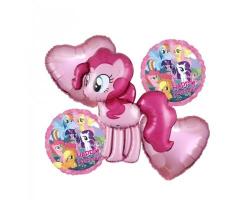 Набір кульок фольгованих Поні Пінкі Пай рожева 5 штук 13215