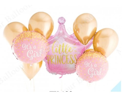 Набір кульок латексних і фольгованих Little Princess 7 штук 35859