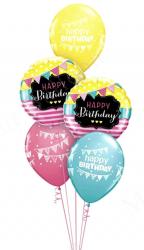 Набір кульок латексних і фольгованих Happy Birthday 5 штук У-004 33770