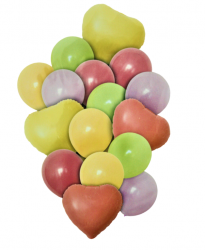 Набір кульок латексних і фольгованих Серце 16 штук 35774