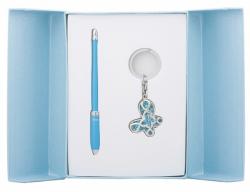 Набір подарунковий ручка кулькова + брелок синій LANGRES Night Moth LS.122018-02