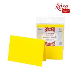 Набір заготовок для листівок жовтий №2 10,5х21см 220г/м2 5шт ROSA 94099022
