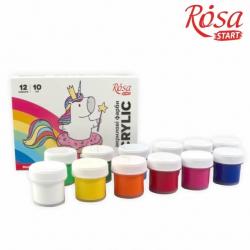 Набір акрилових фарб 12 кольорів 10мл Unicorn  ROSA START 322111006