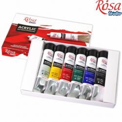 Набір акрилових фарб 6 кольорів 20мл ROSA Studio 9074764