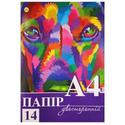 Папір кольоровий А4 14 аркушів 7 кольорів двосторонній Тетрада Щ910761