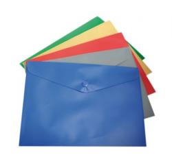 Набір папок-конверт Buromax JOB А5 на кнопці 6 штук, BM.3935-99