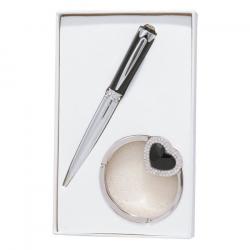 Набор подарочный Crystal ручка шариковая и крючок для сумки Langres LS.122028-01