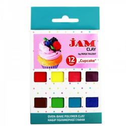 Набір полімерної глини 12 кольорів 20г Jam Clay Cup cake  ROSA TALENT 5059010
