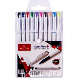 Набір масляних ручок RADIUS One Plus 10 кольорів 0,7мм 778255