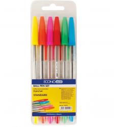 Набір ручок кулькових 6 кольорів  Standart  Economix E10510