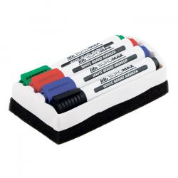 Набір маркерів для сухостираючої дошки з губкою 4 штуки Buromax BM.8800-84