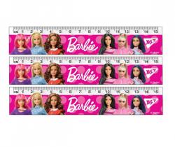 Линейка пластиковая 15 см  Barbie  YES 370597