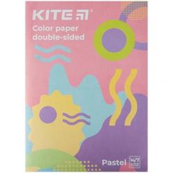 Папір кольоровий А4 14 аркушів 7 кольорів пастель двосторонній Fantasy Kite K22-427