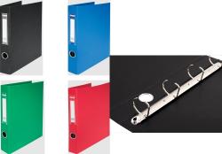 Папка на 4 кільця А4 картон із PVC -покриттям, мікс кольорів BUROMAX ВМ.3106