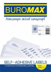 Етикетки самоклеючі 52,5*21,2 мм 100 аркушів BUROMAX  BM.2861