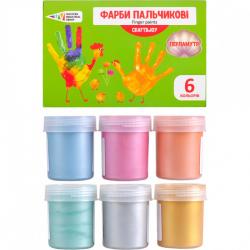 Краски пальчиковые 6 цветов перламутр 240 мл Гамма Craft and Joy 107409