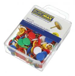Кнопки кольорові 100 шт. у пластиковому контейнері Buromax ВМ.5176