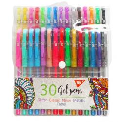 Набір гелевих ручок 30 кольорів Glitter-Classic-Neon-Metallic-Pastel Yes 420435
