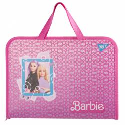Портфель дитячий пластиковий з тканинними ручками В4  Barbie  Yes 492240