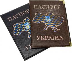 Обкладинка на паспорт України Карта шкірзам TASCOM 131-ПА