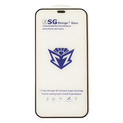 Захисне скло для iPhone 12 mini SG Stronger - чорний + сіточка
