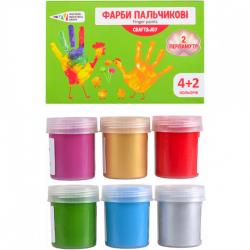Краски пальчиковые 4 + 2 цвета, 240 мл Craft and Joy Гамма 107407