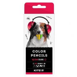 Олівці кольорові двосторонні 12 штук Kite Dogs K22-054-1