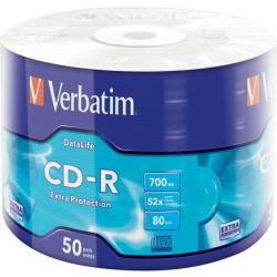 Диск CD-R 700 Mb  52x  bulk  50 штук  Verbatim 