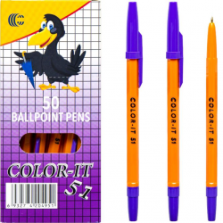 Ручка масляна фіолетова 0,7мм Corvina 51