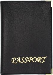 Обкладинка на закордонний паспорт шкірзам золото TASCOM 06-Па