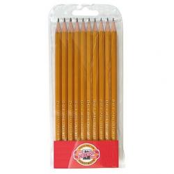 Набір олівців графітних дерев'яних 10 штук 2Н-3В 1570 KOH-I-NOOR 1570.10