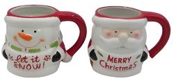 Чашка керамічна Санта Клаус/Сніговик 400мл В-3080